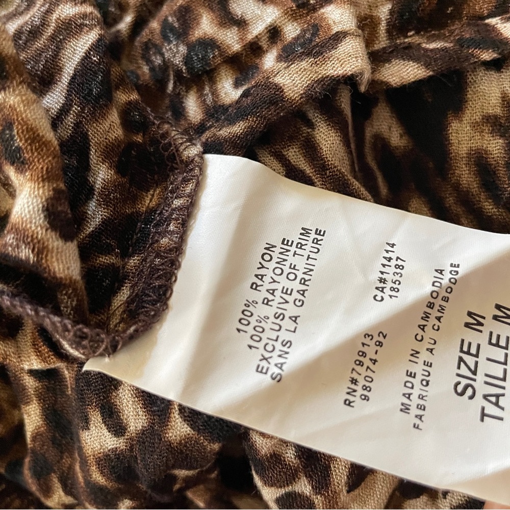 Motherhood Maternity Animal Print Brown Dress  Sz Medium - Picture 8 of 9